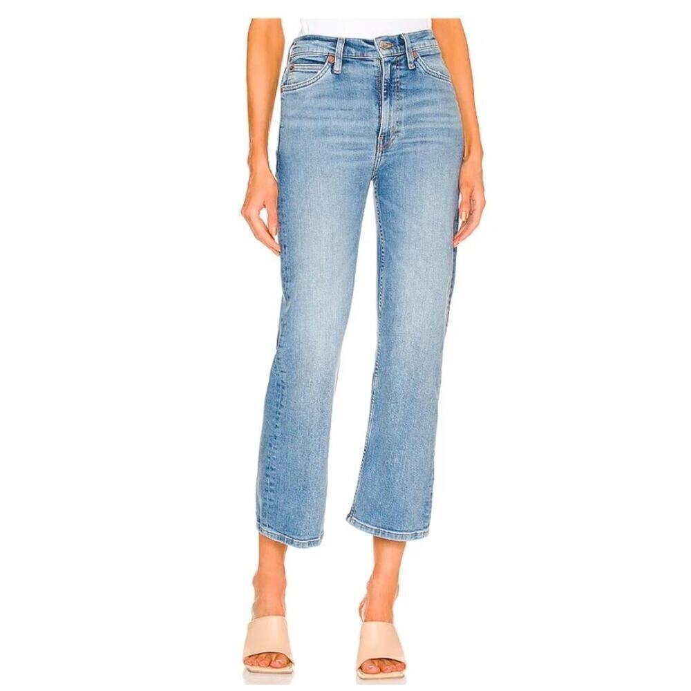 RE/DONE High Rise 70s Crop Boot In 60s Fade
